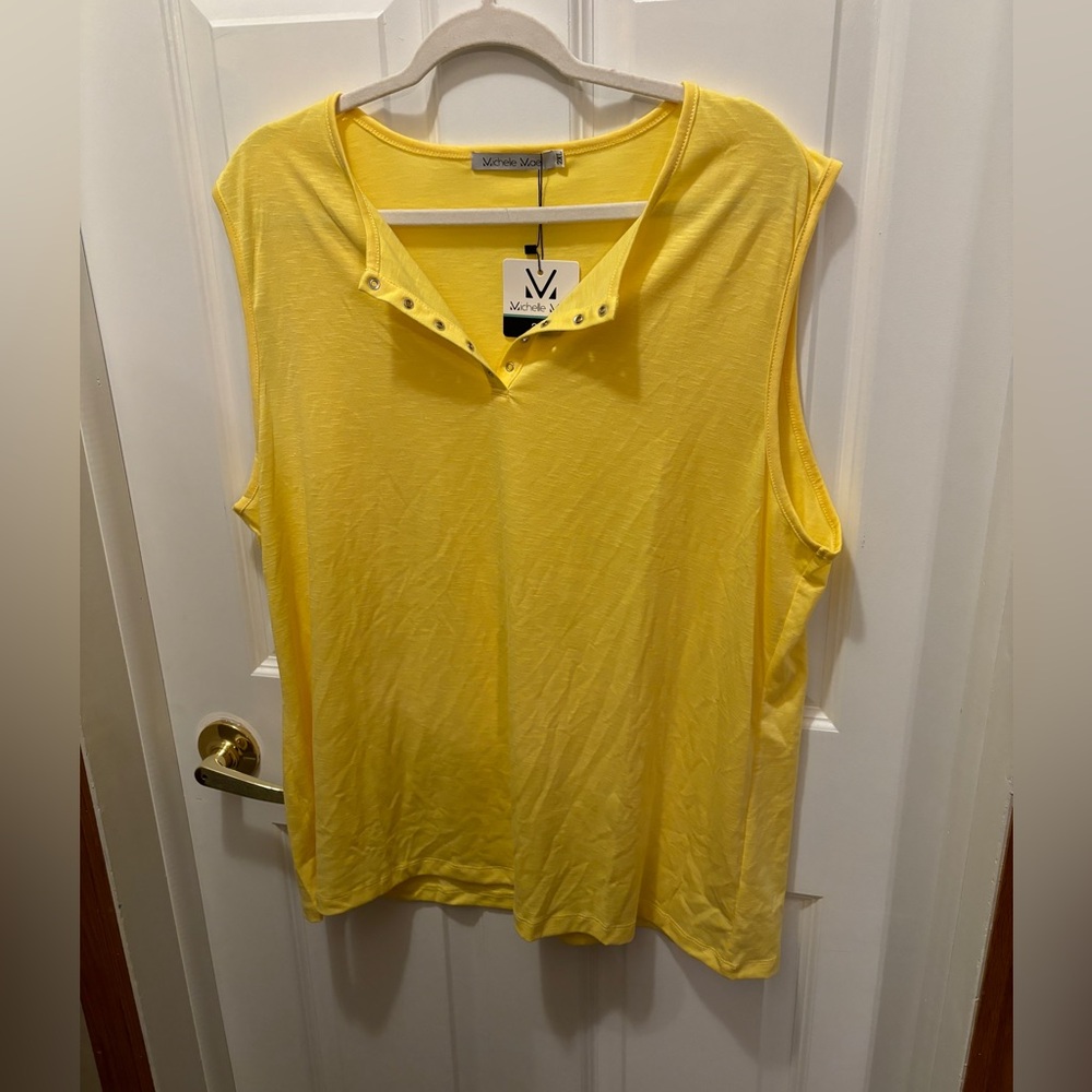 Michelle Mae 2x tank in yellow nwt